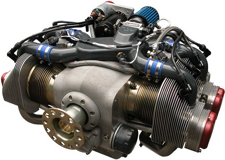 Мотоциклетный цетырехцилиндровый оппозитный двигатель с воздушным фильтром нулевого сопротивления от Kavsaki.